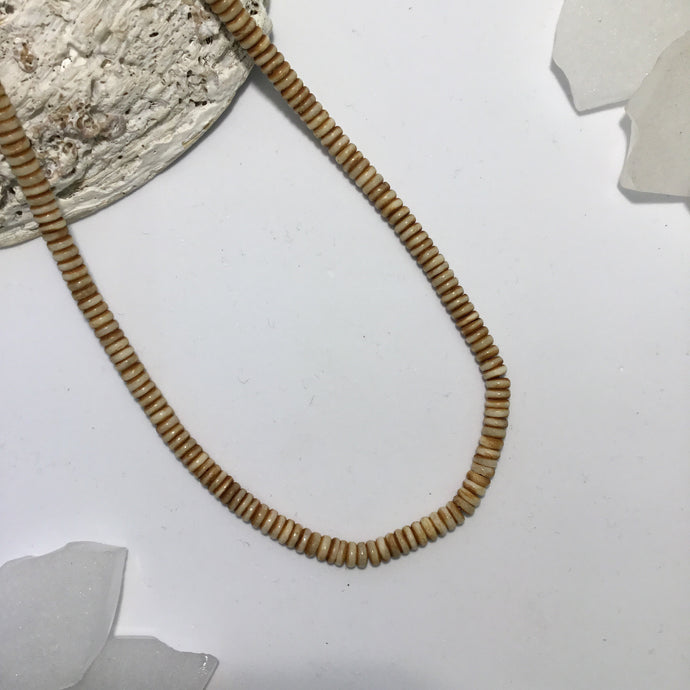 Washer Beaded Necklace - Brown