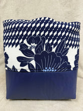 Load image into Gallery viewer, 144 Blue Leather Look with Floral &amp; Diamonds