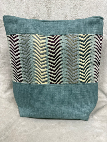 141 Teal Base with Zig Zag Pattern