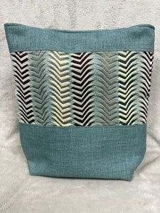 141 Teal Base with Zig Zag Pattern