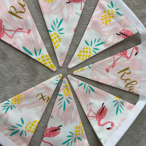 Bunting / Cot Bunting - Flamingos