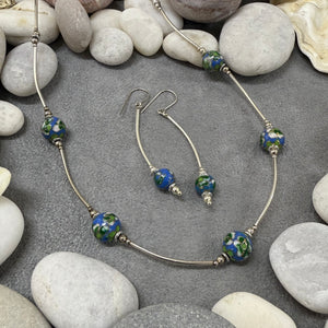 Aqua Necklace & Earrings Sets