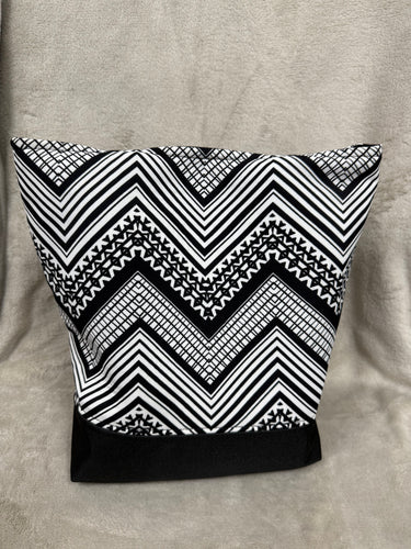 106 Black with Black and White Zig Zag