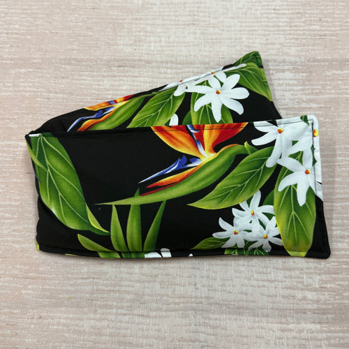Wheatbag - Black with Bird of Paradise Flower