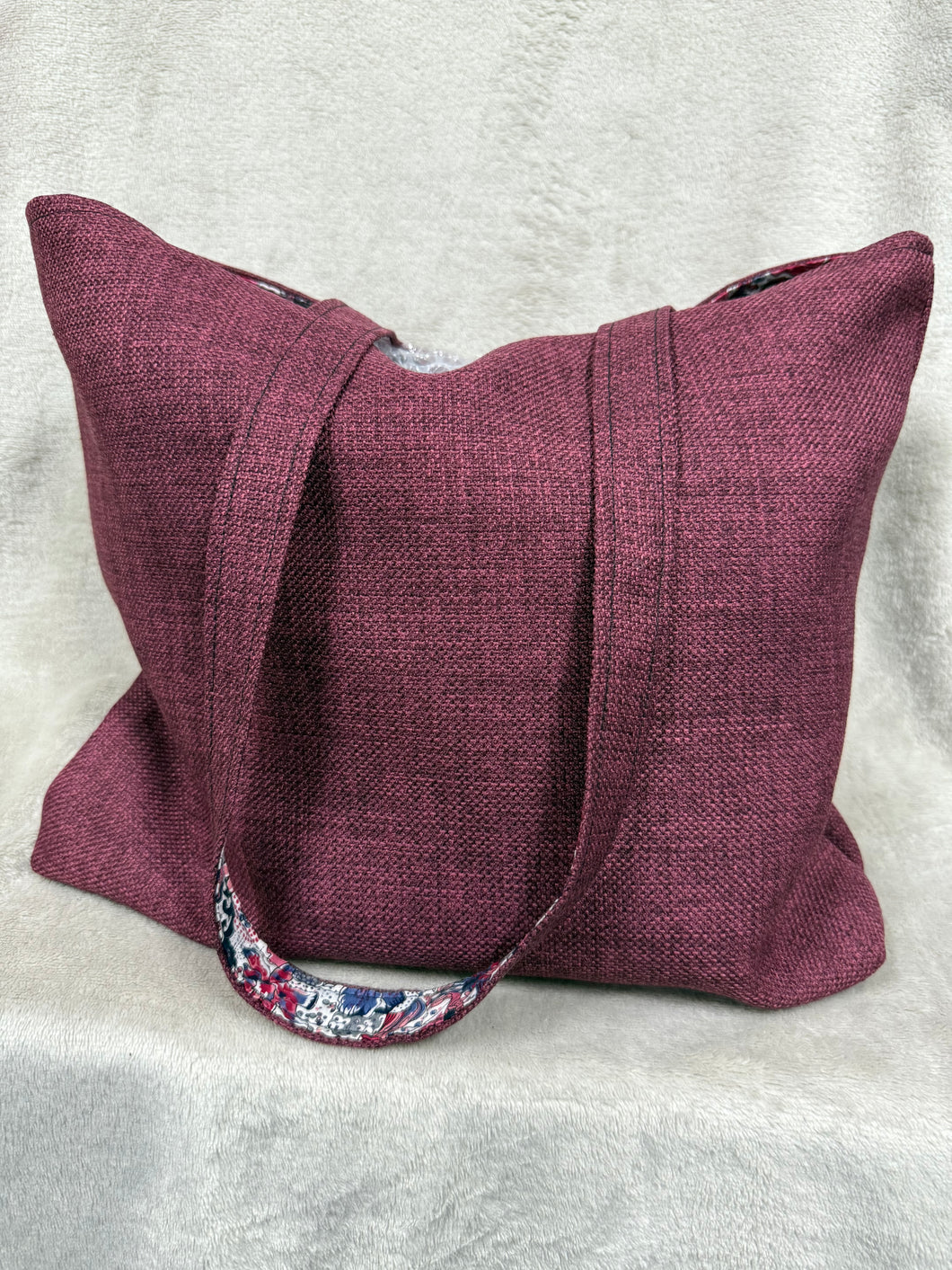 037 Burgundy With Floral Inside
