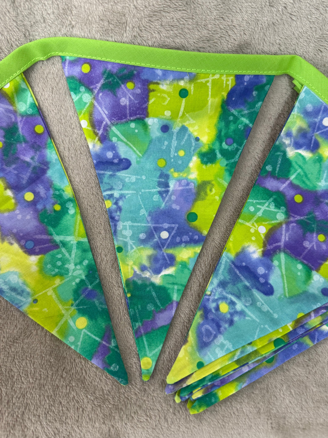 Bunting / Green/Purple/Blue Watercolour