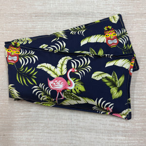 Wheatbag - Navy with Flamingos