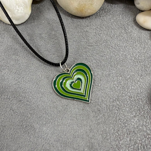 Necklaces: Coloured Hearts on Cord