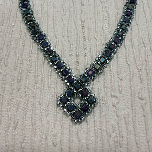 SALE Beaded Square Necklace