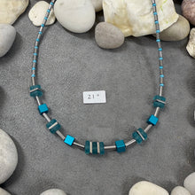 Load image into Gallery viewer, Necklaces: Aqua Cubes and Tubes