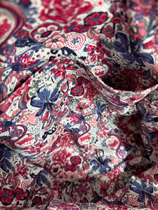 037 Burgundy With Floral Inside