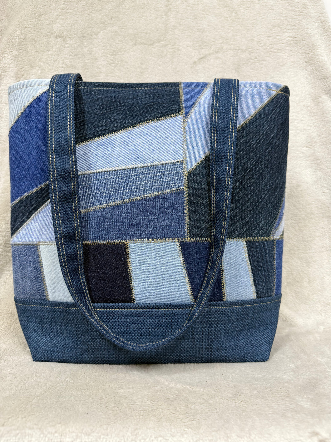 180 Blue with Denim Patchwork