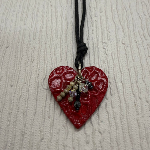 SALE Red Heart with Dangles
