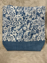 Load image into Gallery viewer, 195 Blue with Batiks Large Leaves