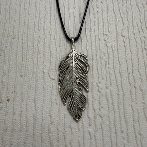 SALE Feather on Black Cord